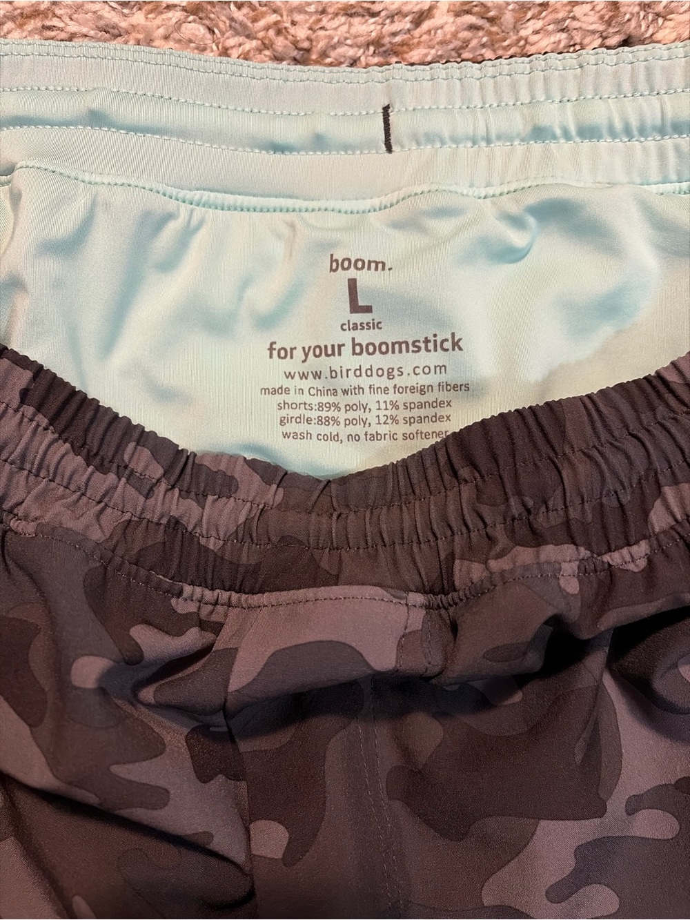 Bird dog Men's Black & Gray Camo Athletic Shorts - Picture 4 of 4